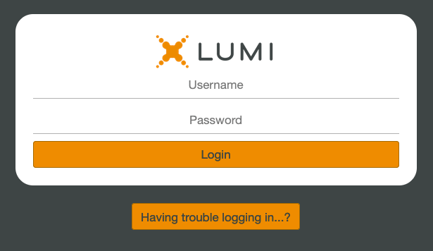 LUMI Login Screen