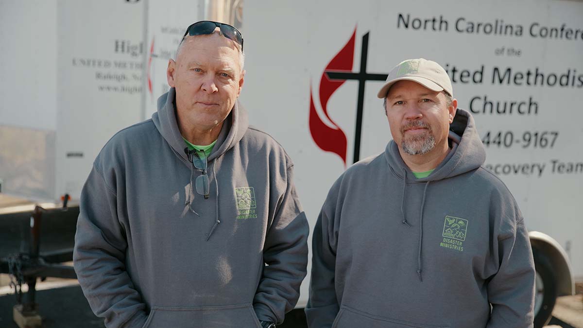 Brian Mateer, WNCC Disaster Response Coordinator, and Al Miller