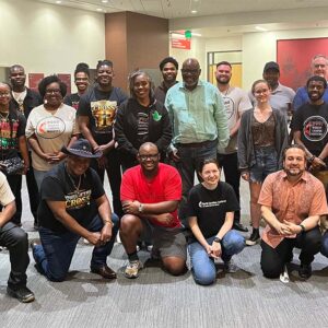 Group photo of attendees to prayer circle