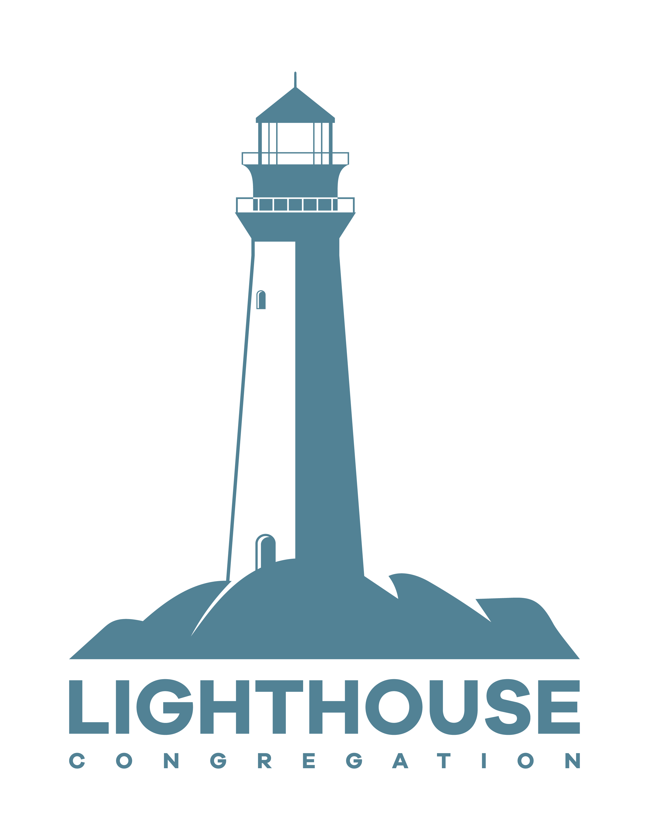 Lighthouse Congregation Logo (Singular), Blue, 2550x3300