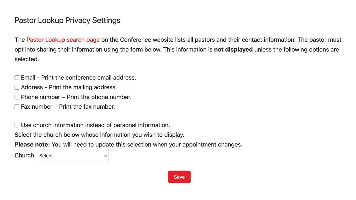 OLDCS privacy settings
