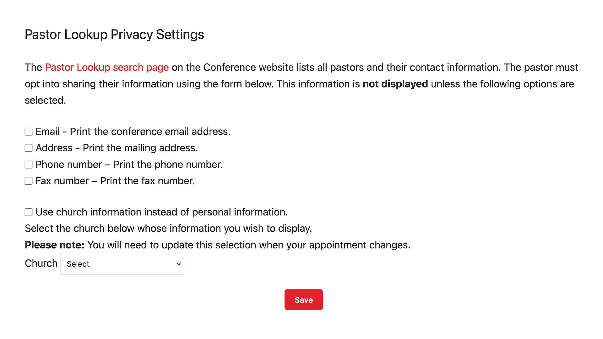 OLDCS privacy settings