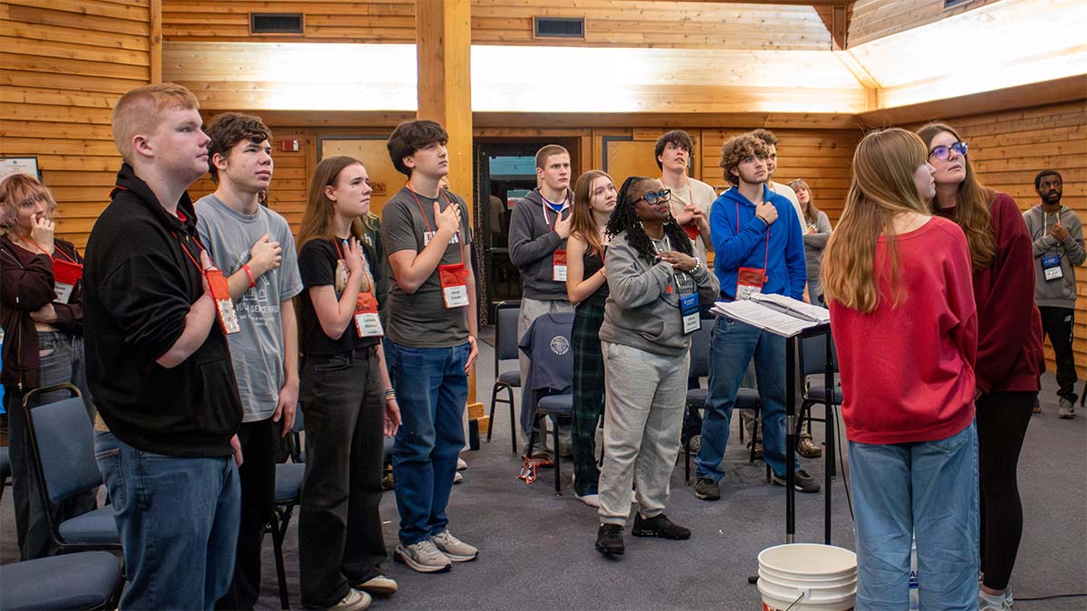 75th Annual Conference Session for Youth Gathered at Camp Rockfish